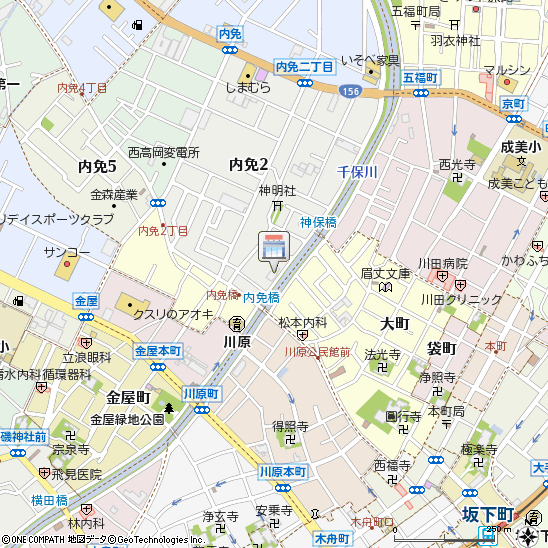 高岡ガス株式会社付近の地図